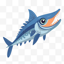 wahoo 剪贴画卡通海洋动物与蓝牙 
