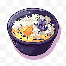 锅碗卡通图片_卡通绘图的紫锅米饭与龙吊坠和紫