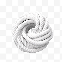 带结和卷的白绳