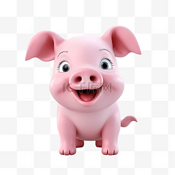 3d 可爱动物猪