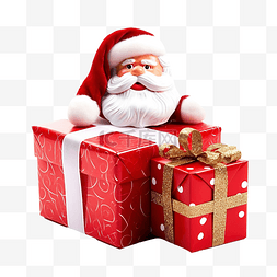 礼品盒里的圣诞老人