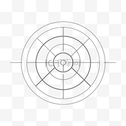中间有一个圆圈的目标轮廓 向量
