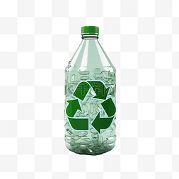 蓝色树木手图片_recycle Bottle Earth Day 3d 插图