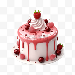 蛋糕 3d 插图