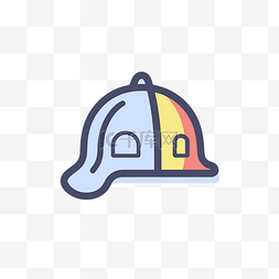 消防头盔图片_模拟设计的线条插图中的房子帽子