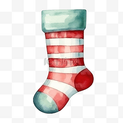 水彩袜子圣诞节