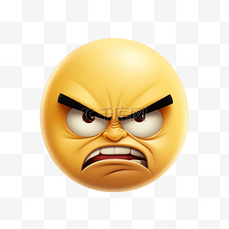 不满意图片_愤怒的脸表情符号png文件