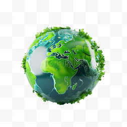 力源图片_世界环境日地球绿色地球圈球体环