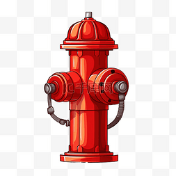 消防栓水图片_孤立的红色消防栓矢量图