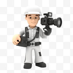 专业相机图片_3d 摄影师与相机插图