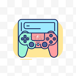 icon游戏机图片_带有游戏控制器的彩色游戏机控制