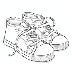 童鞋着色页矢量简单设计设计