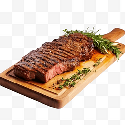 骨牛肉图片_用叉子在厨房板上烤大腿