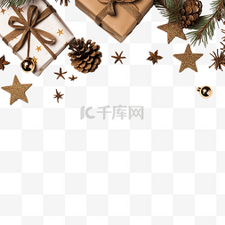 圣诞装饰与树枝