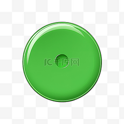 绿色卡通圆圈按钮