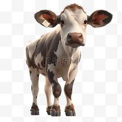 奶牛的背景图片_用于图形资产 Web 演示或其他的 3D 