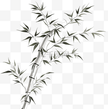 黑白竹图片-黑白竹素材-黑白竹模板图片下载-千库网 
