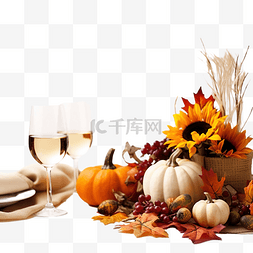 秋季餐桌布置装饰秋季收获感恩节
