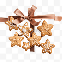 寒假工招人宣传图片_圣诞节概念与手工饼干和礼品盒
