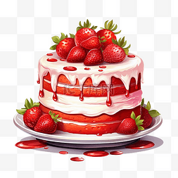 草莓蛋糕 PNG