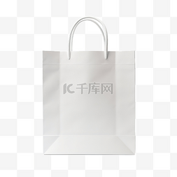 商业地板图片_白色纸购物袋与反射地板隔离用于