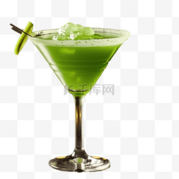 品酒杯图片_万圣节幽灵饮料绿色马提尼鸡尾酒