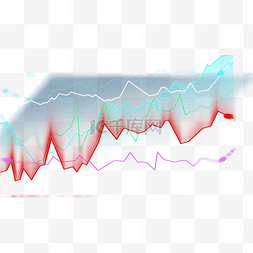 金融k线图图片_股票k线走势红色折线