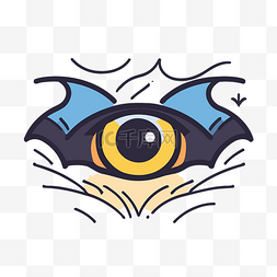 蝙蝠眼睛的插图 向量