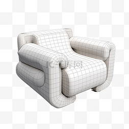 现代皮革椅子图片_由 3D 程序创建的沙发椅