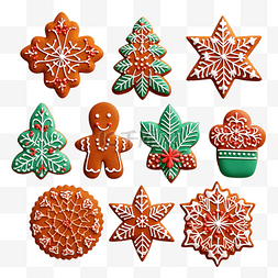 圣诞姜饼和彩色糖霜装饰制作自制