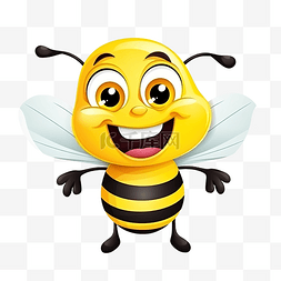 表情符号蜜蜂卡通笑