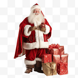 圣诞红包树图片_正宗的圣诞老人，在圣诞节装饰的