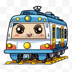日本漫画元素图片_车站电动火车卡通涂鸦卡哇伊动漫