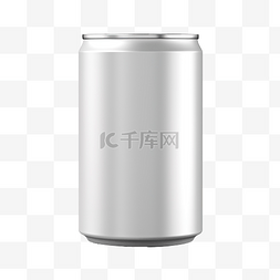 空白铝罐的 3d 插图