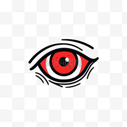 眼睛红插图插图红眼符号设计 向