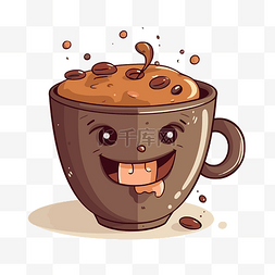 咖啡杯与咖啡豆图片_咖啡杯 向量