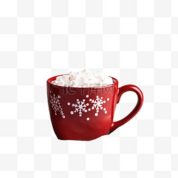 红色杯子咖啡图片_温馨的圣诞气氛