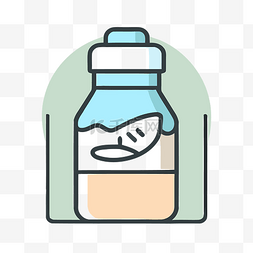 婴儿牛奶瓶标签插图下载矢量免费