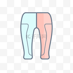 裤装图标图片_一条紧身裤的线条图标 向量