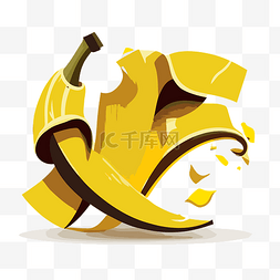 卡通香蕉皮图片_香蕉皮 向量
