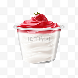 沙漠广告图片_酸奶插画的塑料容器