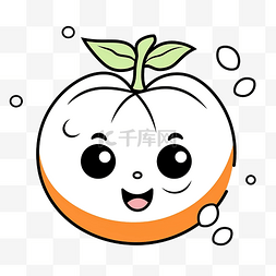 儿童图画书 有着可爱面孔的柿子