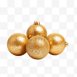 圣诞球装饰金色闪光
