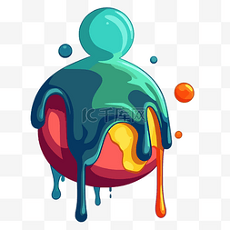 液体球体图片_油漆滴落 向量