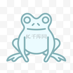 青蛙icon图片_线条风格的青蛙图标 向量