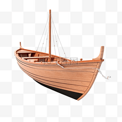 3d 孤立的木船