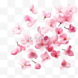 流花瓣图片_粉红色的樱花花瓣