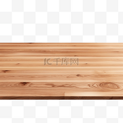 木桌顶部前视图 3d 渲染隔离