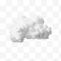 3d 渲染云与孤立的风图