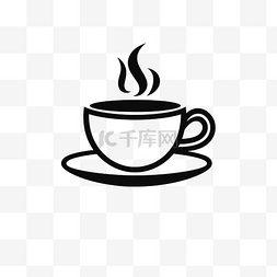 一杯咖啡或茶的轮廓